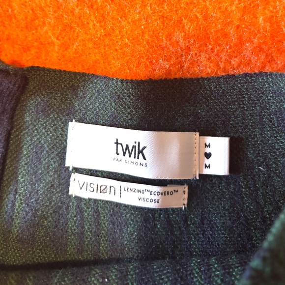 Green and black plaid tartan knit jersey skater skirt NWT - Picture 6 of 12